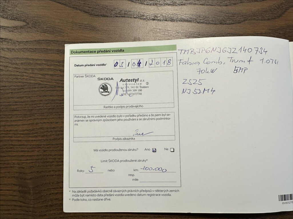 Škoda Fabia Kombi 999,0 70 kw