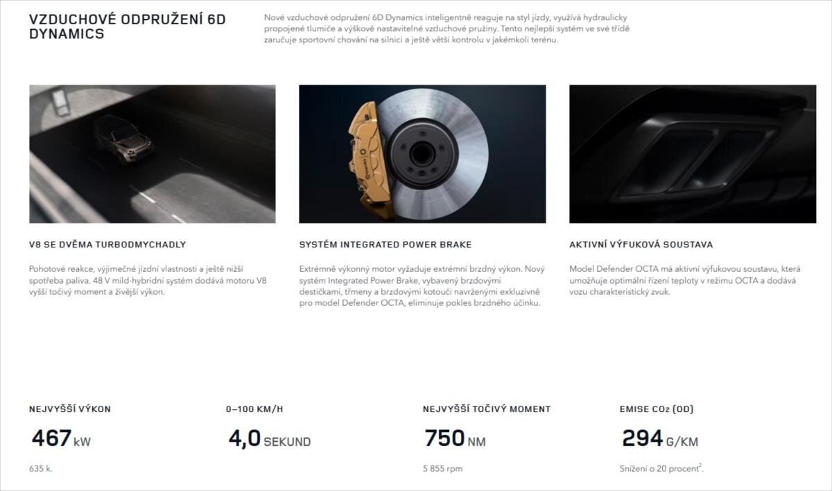 Land Rover Defender SUV / Terénní 4,4 l 467 kw