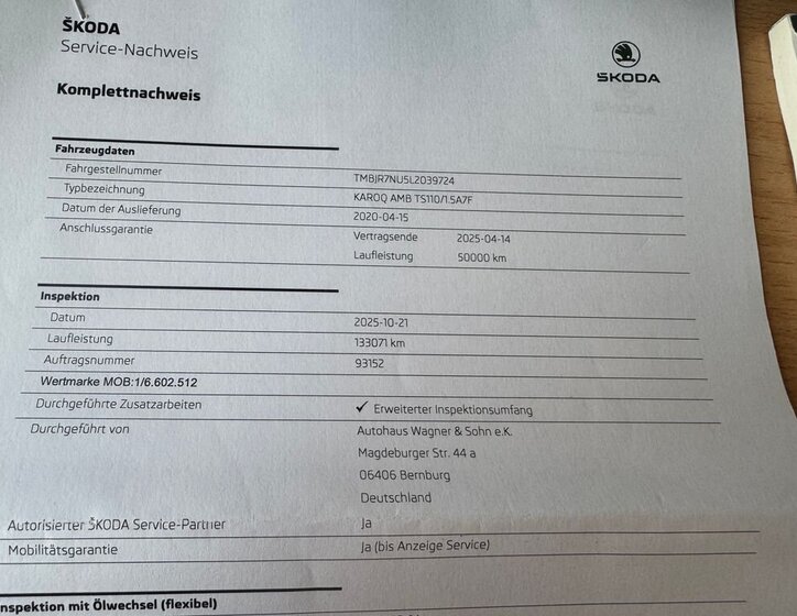 Škoda Karoq SUV 1,5 l 110 kw