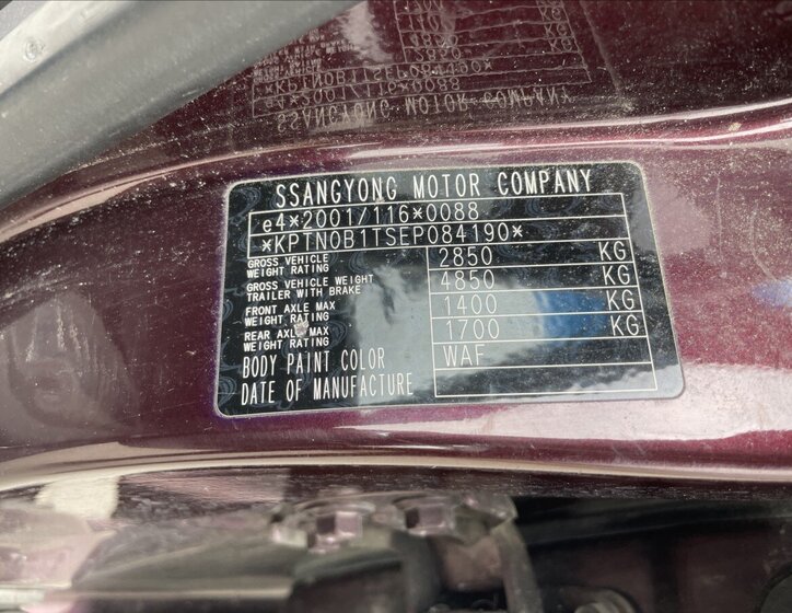 SsangYong Rodius SUV / Terénní 2,0 l 114 kw