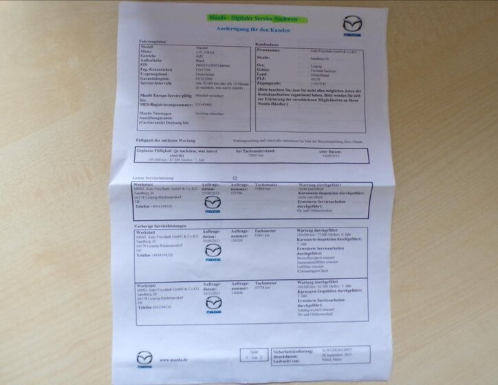 Mazda 6 Kombi 2,0 l 108 kw