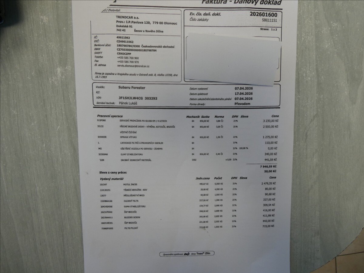 Subaru Forester SUV / Terénní 2,0 l 110 kw