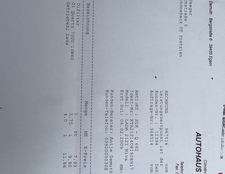 Lada Niva SUV 1,7 l 60 kw