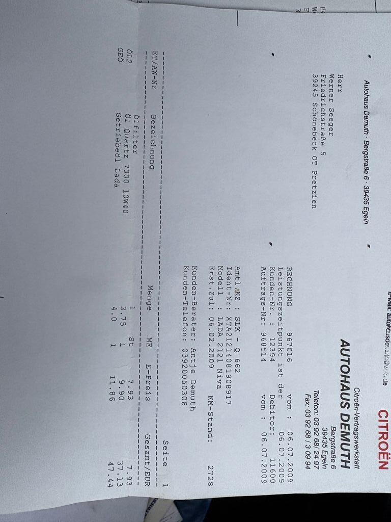 Lada Niva SUV 1,7 l 60 kw