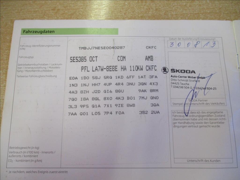 Škoda Octavia Kombi 2,0 l 110 kw