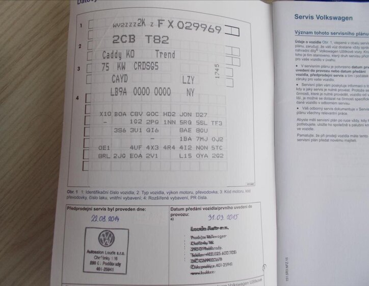 Volkswagen Caddy Kombi 1,6 l 75 kw