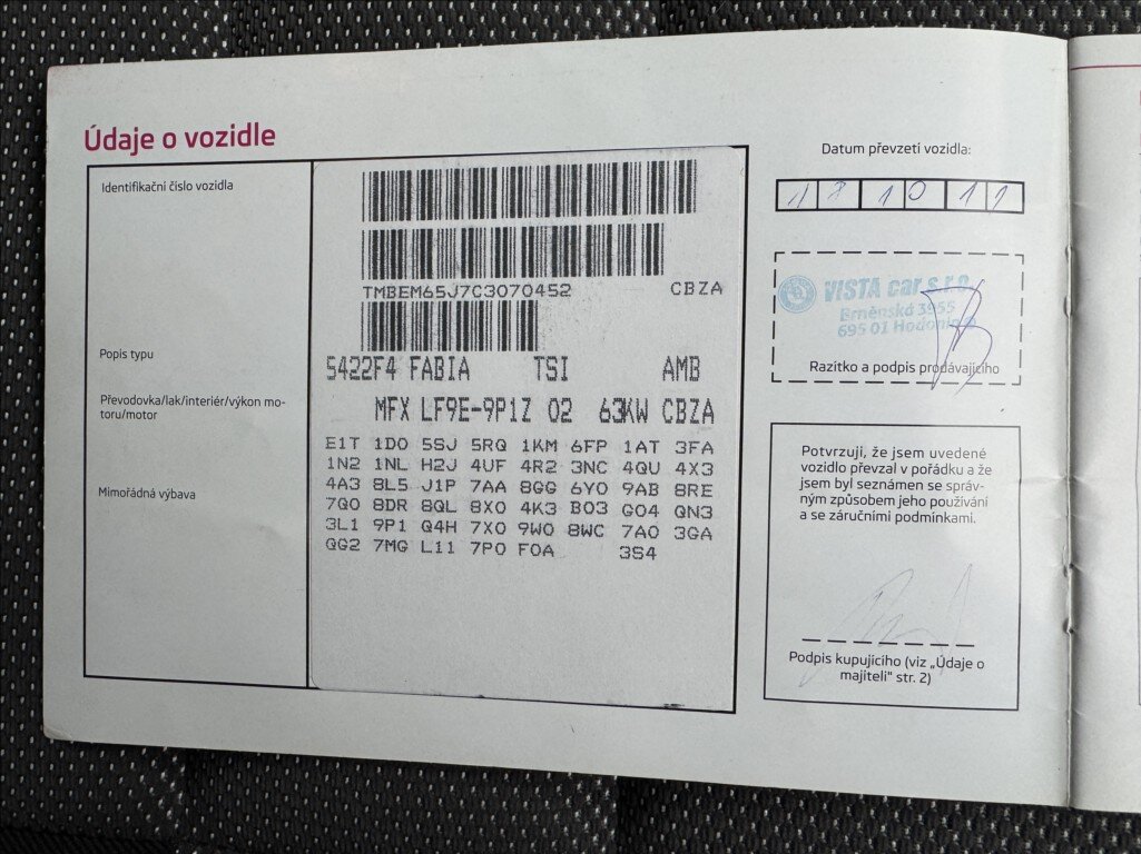 Škoda Fabia Hatchback 1,2 l 63 kw