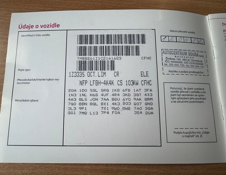 Škoda Octavia Liftback 2,0 l 103 kw