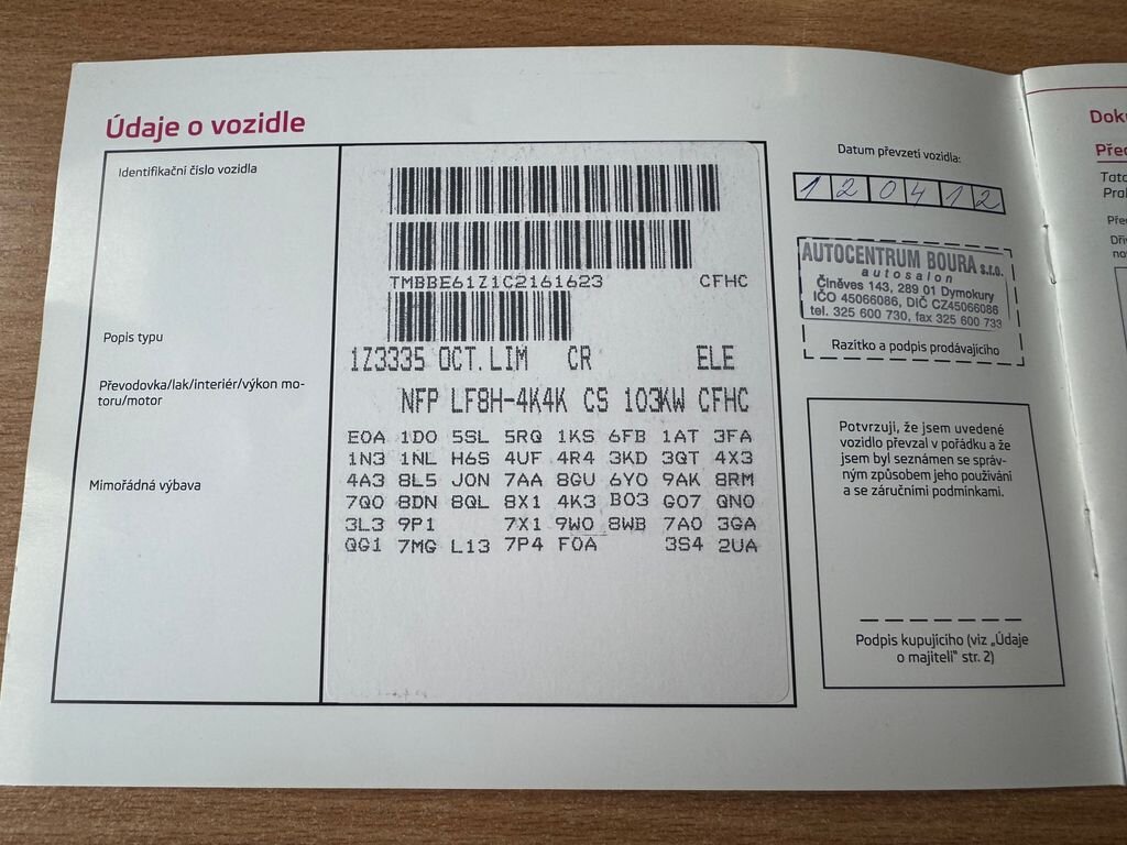 Škoda Octavia Liftback 2,0 l 103 kw