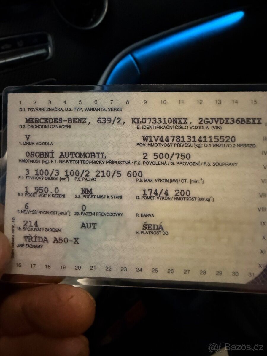 Mercedes-Benz Třídy V VAN-Minibus 0,0 0