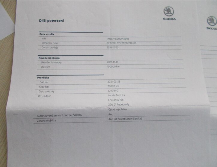 Škoda Octavia Kombi 2,0 l 110 kw