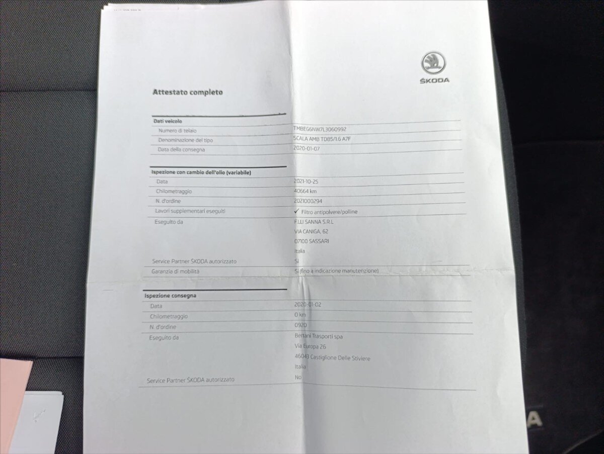 Škoda Scala Hatchback 1,6 l 85 kw