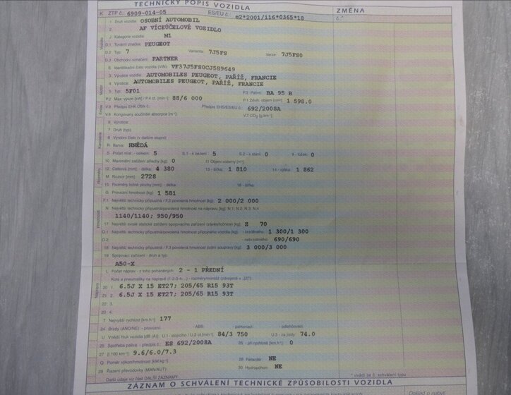 Peugeot Partner Tepee MPV 1,6 l 88 kw