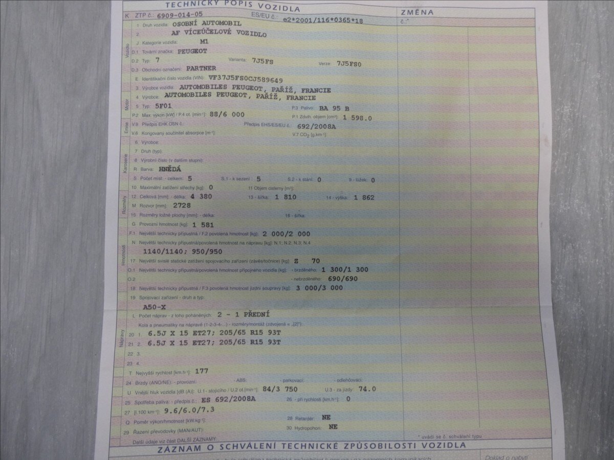 Peugeot Partner Tepee MPV 1,6 l 88 kw