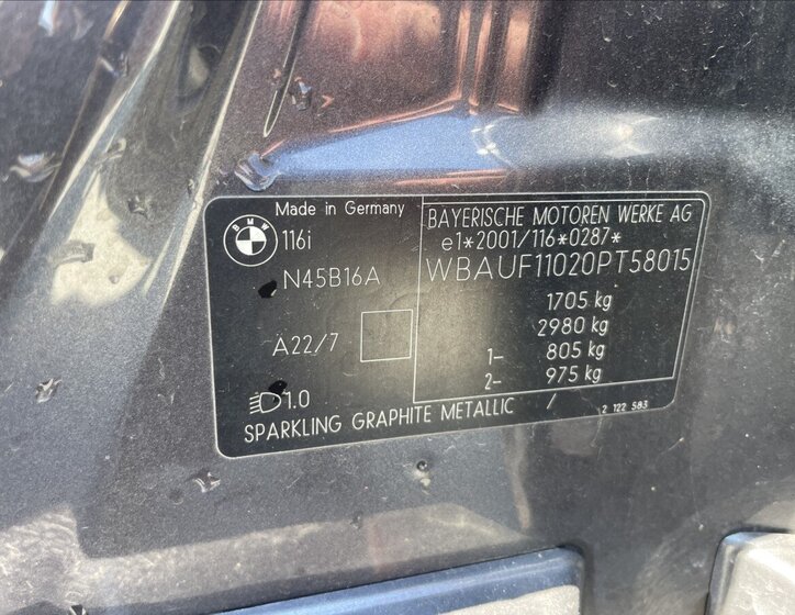 BMW Řada 1 Hatchback 1,6 l 85 kw