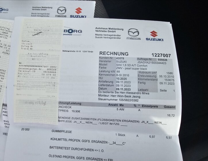 Suzuki SX4 Hatchback 1,6 l 88 kw