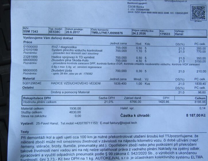Škoda Octavia Kombi 2,0 l 110 kw