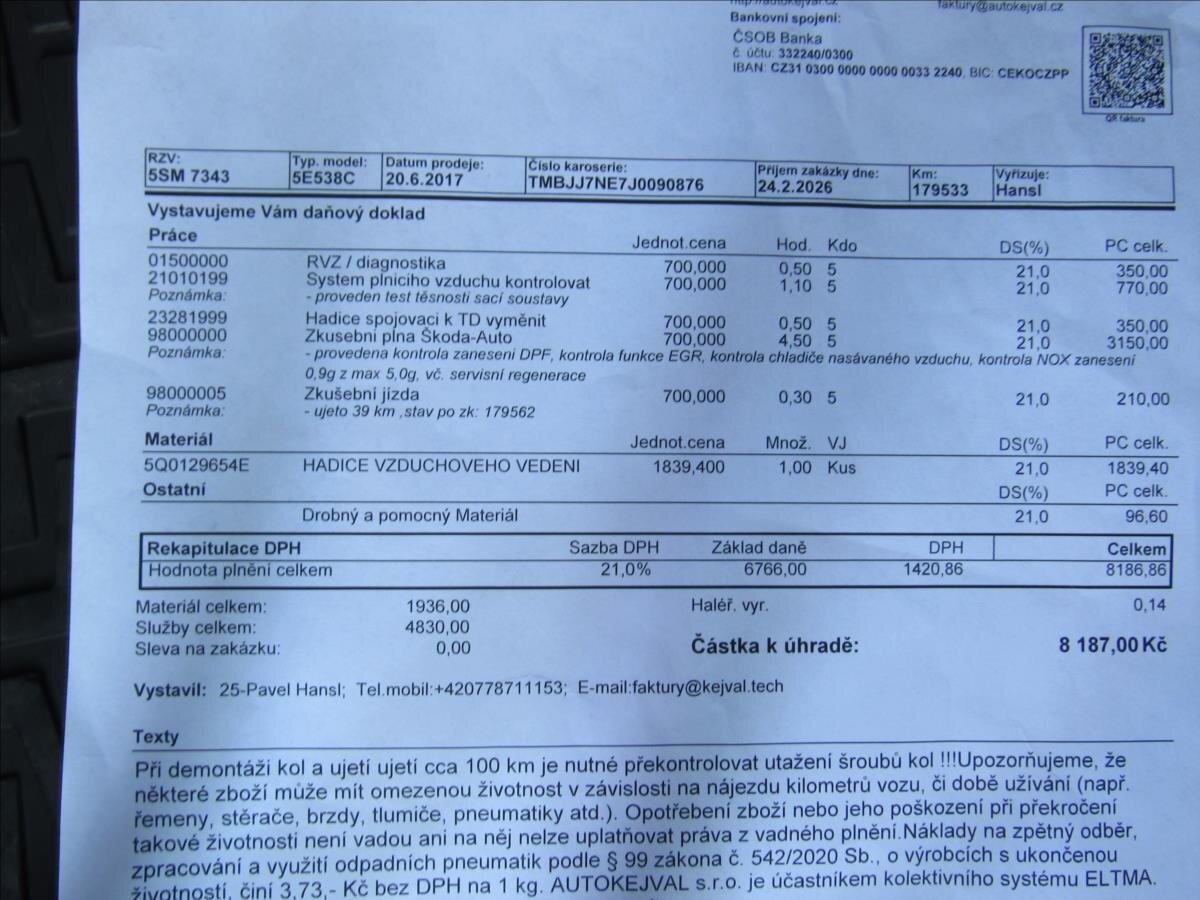 Škoda Octavia Kombi 2,0 l 110 kw