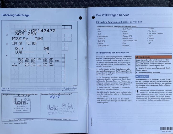 Volkswagen Passat Kombi 2,0 l 110 kw