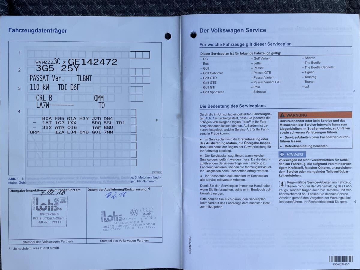 Volkswagen Passat Kombi 2,0 l 110 kw