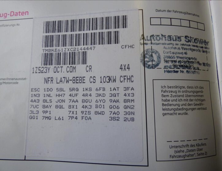 Škoda Octavia Kombi 2,0 l 103 kw