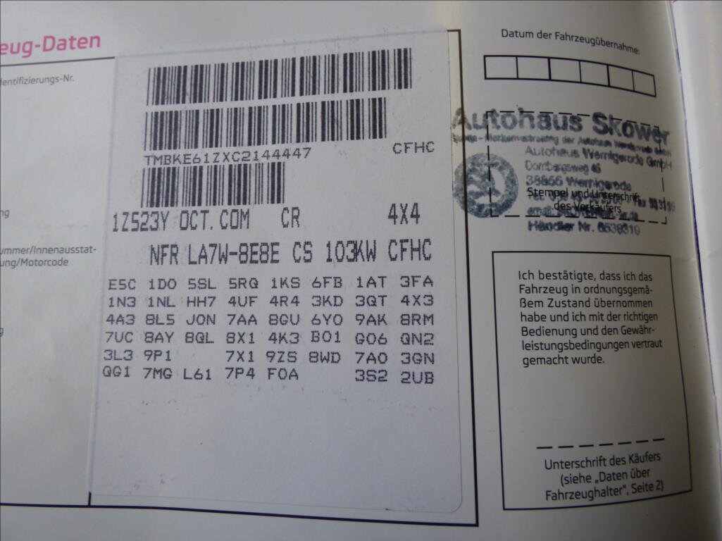 Škoda Octavia Kombi 2,0 l 103 kw