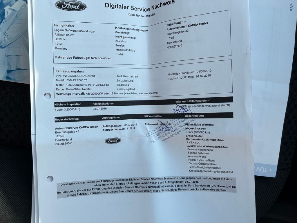 Ford C-MAX Kombi 1,8 l 92 kw