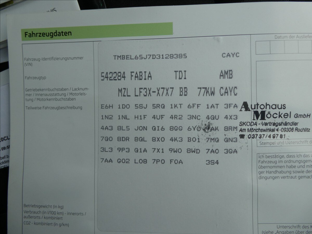 Škoda Fabia Hatchback 1,6 l 77 kw