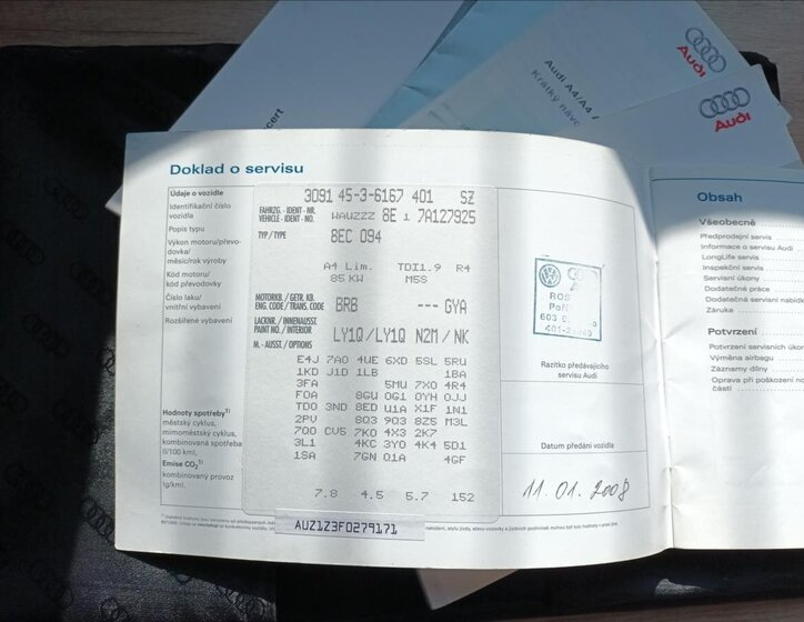 Audi A4 Sedan / Limuzína 1,9 l 85 kw