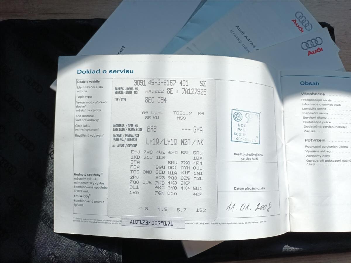 Audi A4 Sedan / Limuzína 1,9 l 85 kw