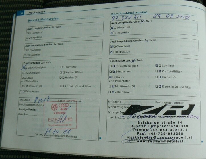 Audi A4 Kombi 2,0 l 105 kw