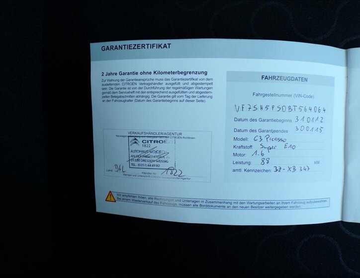 Citroën C3 Picasso Kombi 1,6 l 88 kw