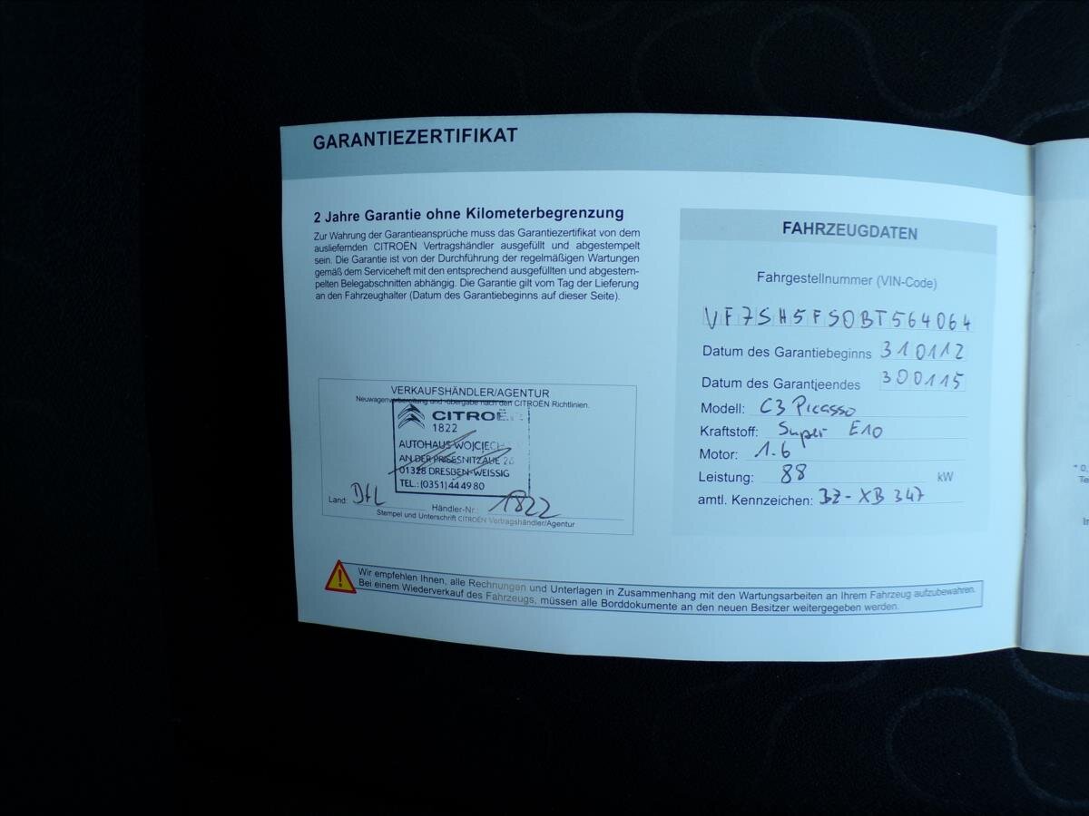 Citroën C3 Picasso Kombi 1,6 l 88 kw