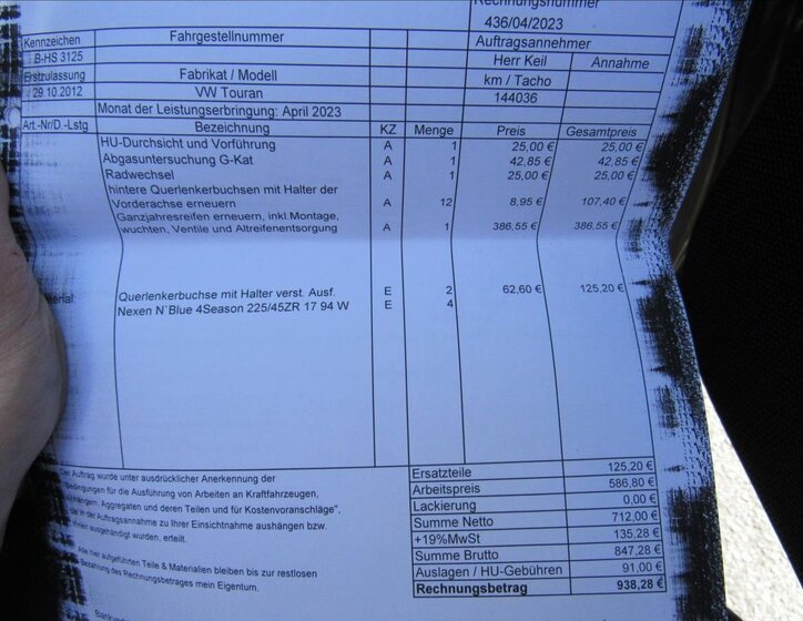 Volkswagen Touran Kombi 1,4 l 103 kw