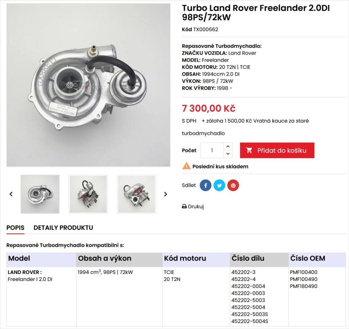 Land Rover Freelander SUV 2,0 l 72 kw