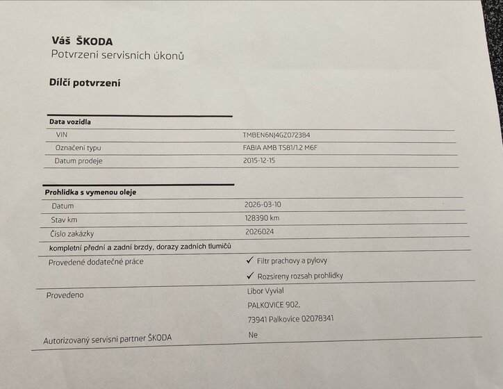 Škoda Fabia Hatchback 1,2 l 81 kw