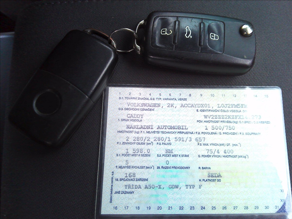 Volkswagen Caddy Kombi 1,6 l 75 kw