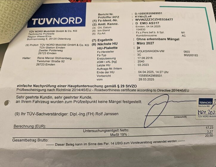 Volkswagen Passat Kombi 1,4 l 110 kw