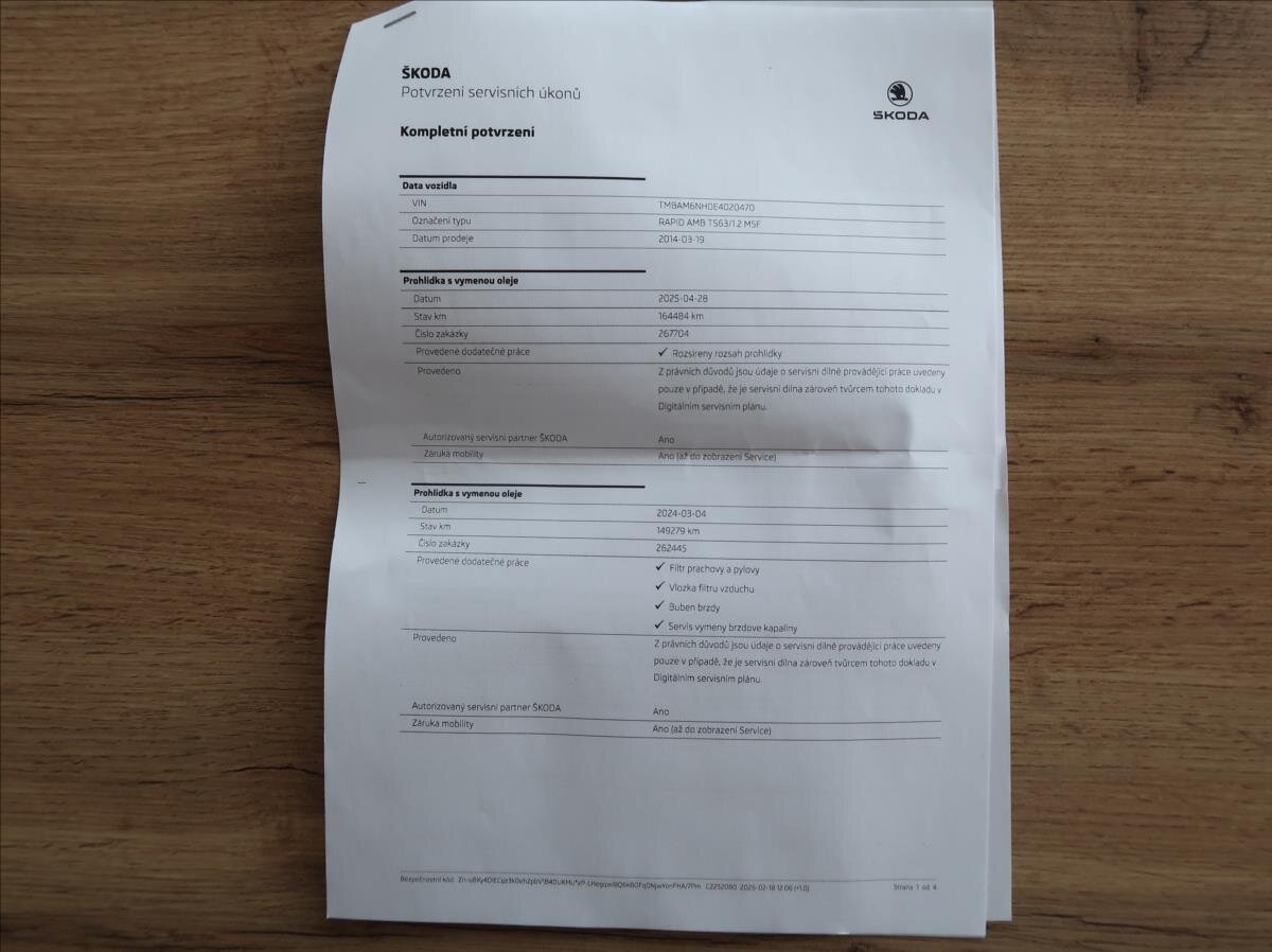 Škoda Rapid Sedan / Limuzína 1,2 l 63 kw