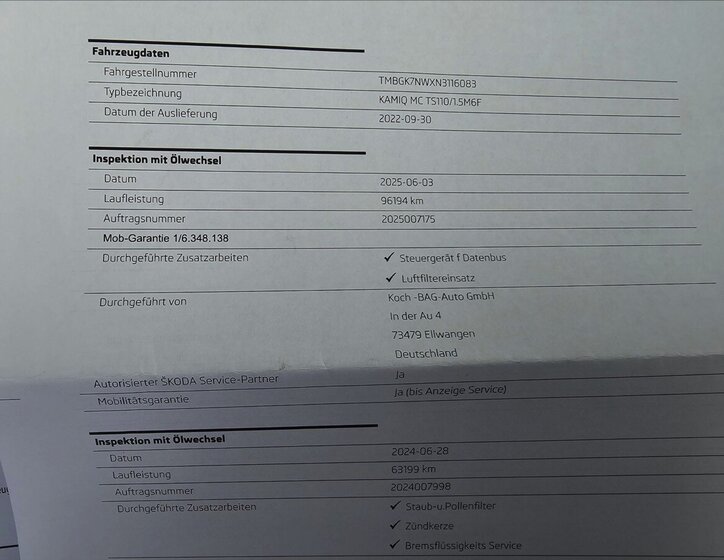 Škoda Kamiq Kombi 1,5 l 110 kw