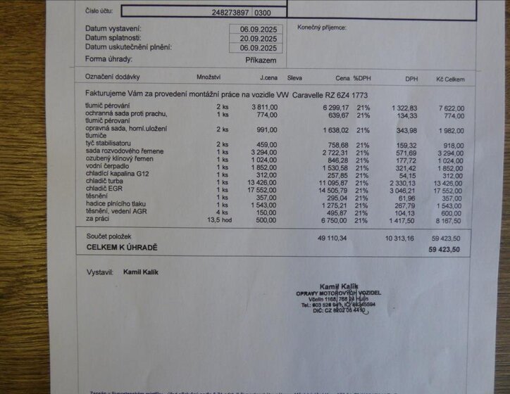 Volkswagen Caravelle MPV 2,0 l 110 kw