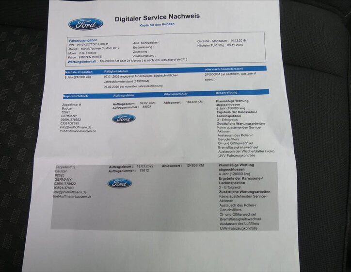 Ford Transit Custom Ostatní 2,0 l 96 kw