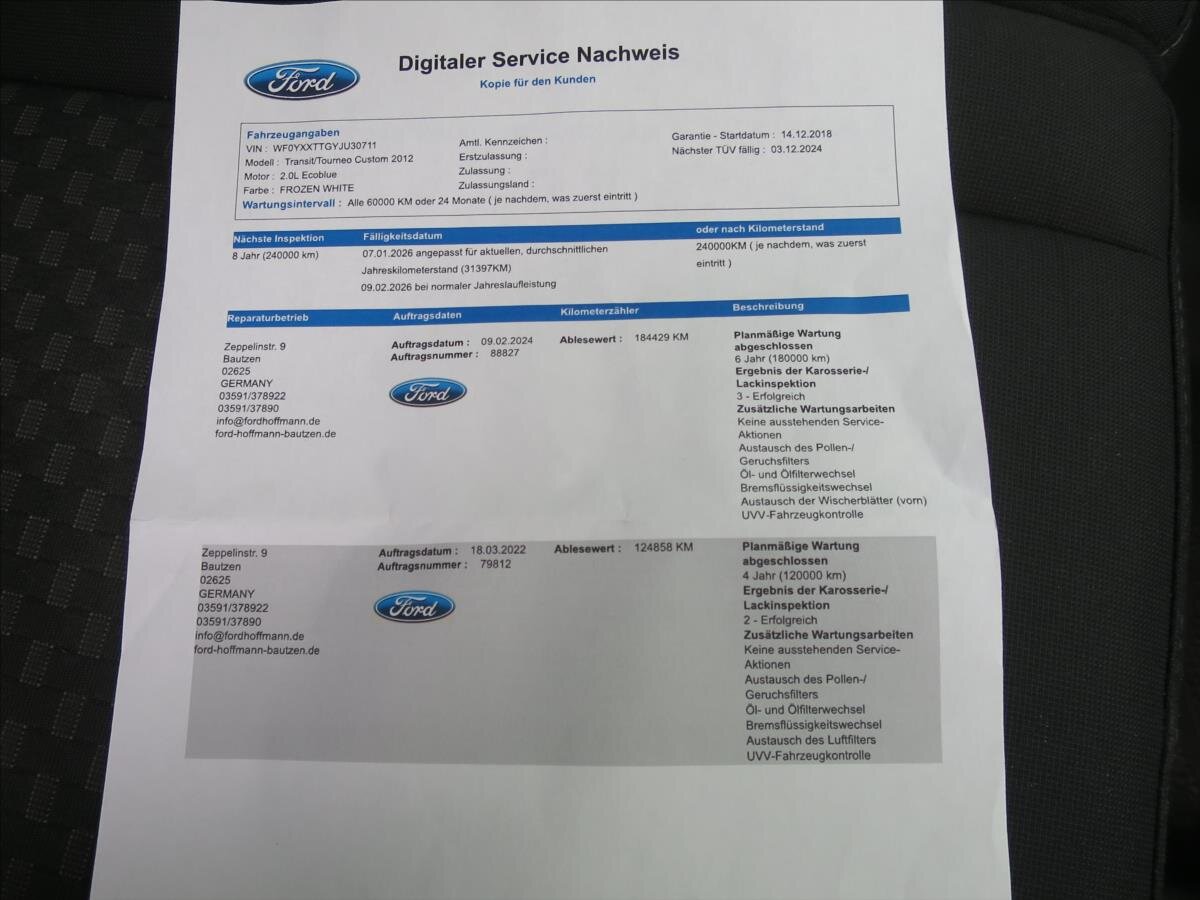 Ford Transit Custom Ostatní 2,0 l 96 kw