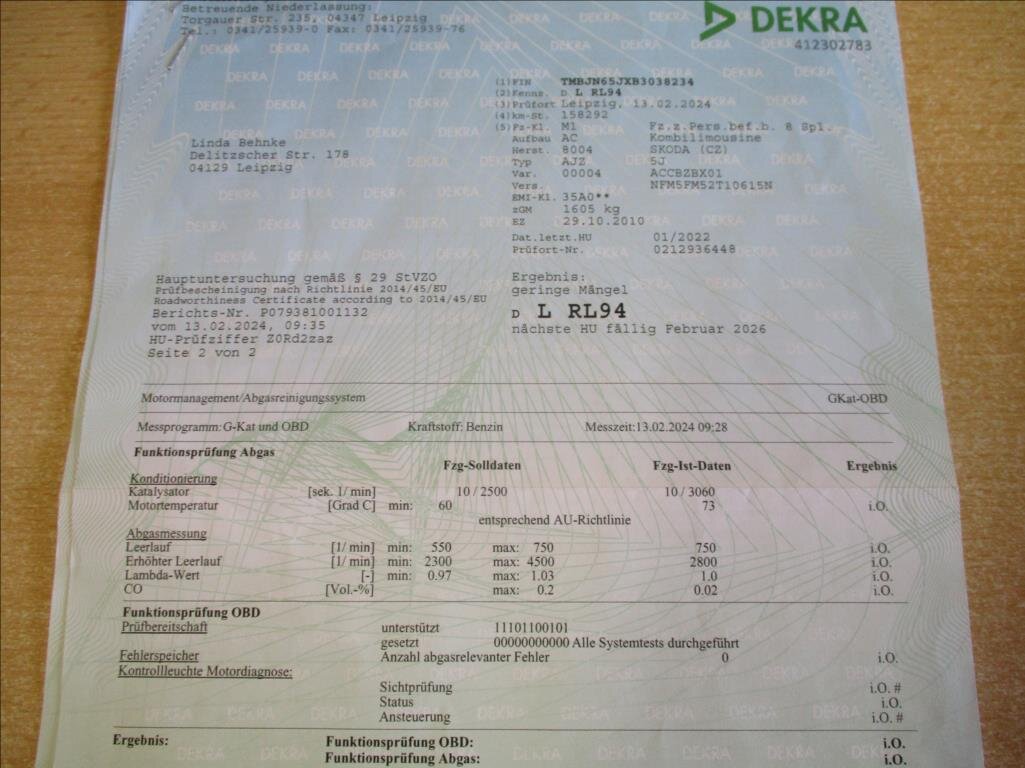 Škoda Fabia Kombi 1,2 l 77 kw