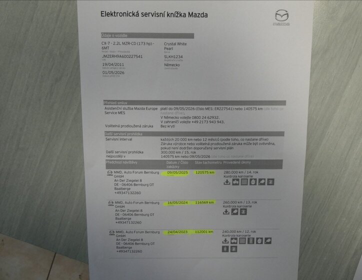 Mazda CX-7 SUV 2,2 l 127 kw