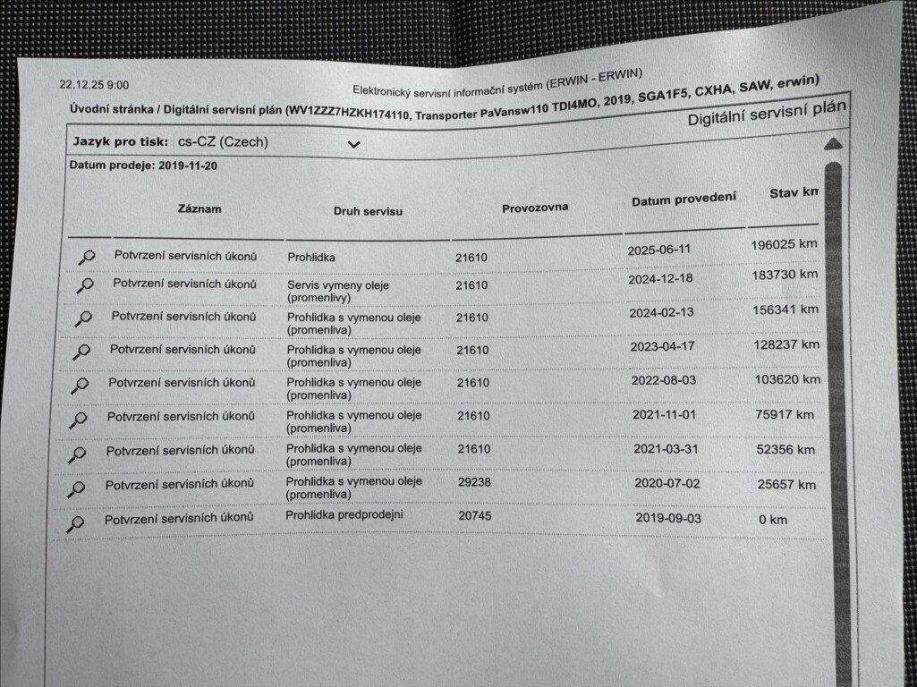 Volkswagen Transporter Skříň 2,0 l 110 kw