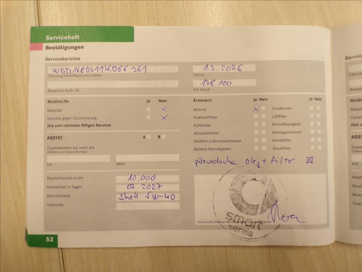 Mercedes-Benz Třídy A Kombi 1,6 l 60 kw