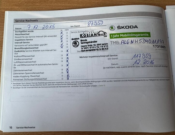 Škoda Rapid Sedan / Limuzína 1,6 l 77 kw