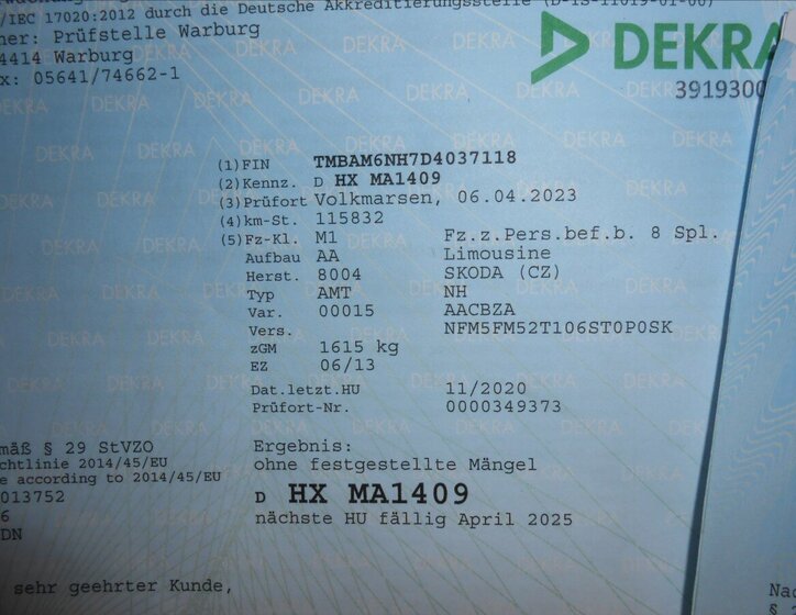 Škoda Rapid Hatchback 1,2 l 63 kw