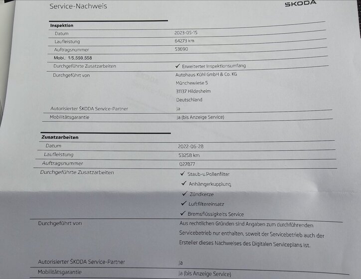 Škoda Octavia Kombi 1,4 l 110 kw